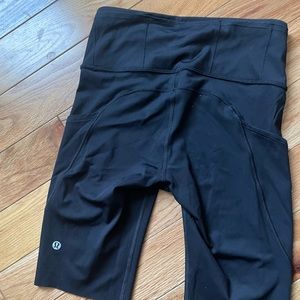 Black lululemon biker short